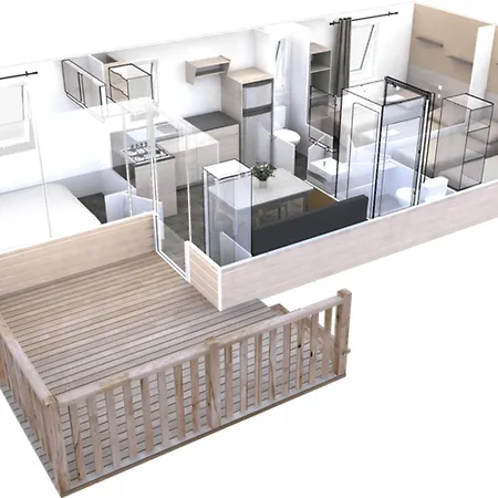 Mobil 3 Avec Terrasse - 7 Personnes - Api-1-52-519 Бретиньоль-сюр-Мер